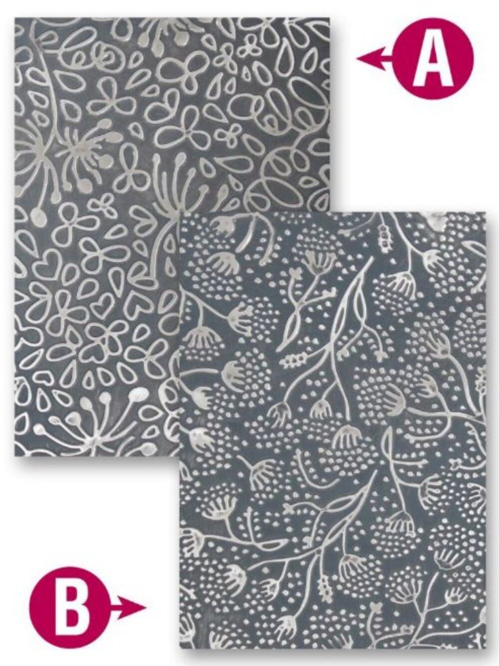 Spellbinders Reversible A4 Embossing Folder - Whimsical Flora